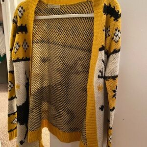 Urban Decay Geometric Yellow and Black Cardigan